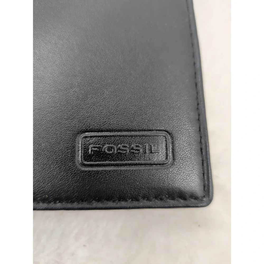 FOSSIL Wallet Bi-Fold Black Leather